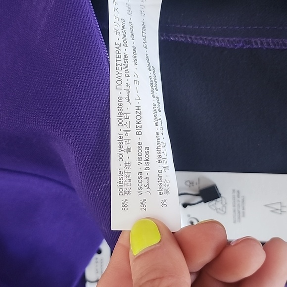 NEW! ZARA Long Sleeve Cropped Open Back Square Neck Bustier Style Top Purple - Picture 9 of 11